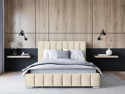Obrázek produktu pro Čalouněná postel 180x200 MANUELA 1 s úložným prostorem - krémová
