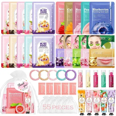 Produktbild von Hautpflege-Geschenkset für Frauen 55-teilig Spa Party Beauty Set Gesichtsmaske Hand Fußcreme Augenpads