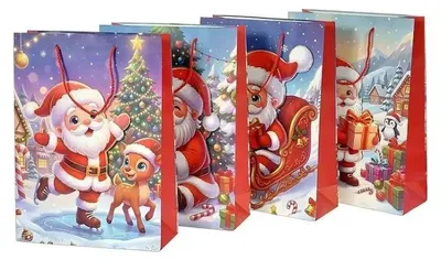 Obrázok produktu pre Vianočná darčeková taška 31x40x10 cm, mix farieb - ADAR