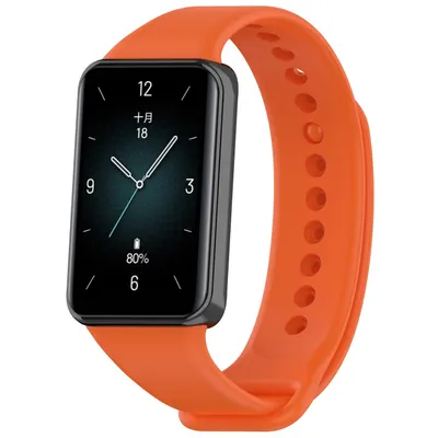 Image de Pour Honor Band 9, bracelet de remplacement en TPU de haute qualité, couleur unie, orange