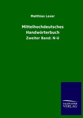 Produktbild von Mittelhochdeutsches Handwörterbuch