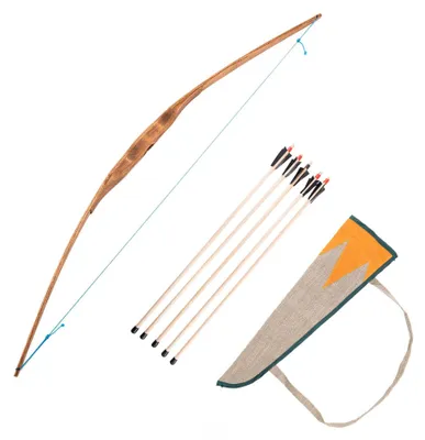 Produktbild von Bogen Set 95cm Bogen mit Zielhilfe, 5 Pfeile und Köcher