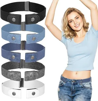 Immagine prodotto di Cinture elastiche da donna e da uomo - larghezza 3 cm - Cinture elastiche senza fibbia - Cinture premaman