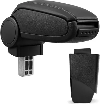 Produktbild von Armlehne Mittelarmlehne MAL Leder Bezug Schwarz für Peugeot 206 + 206 CC