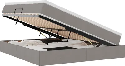 Obrázok produktu pre Postel s úložným prostorem a matrací Sivohnedá 160 x 200 cm