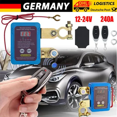 Produktbild von 12V Drahtloser Ferngesteuerter Auto Batterie Trennschalter Kit mit Fernbedienung