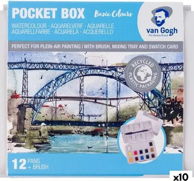 Produktbild von Wasserfarbenset Talens Van Gogh Bunt (10 Stück)