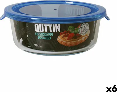 Obrázek produktu pro Kulatý box na oběd s víkem Quttin blue 900 ml (6 kusů)