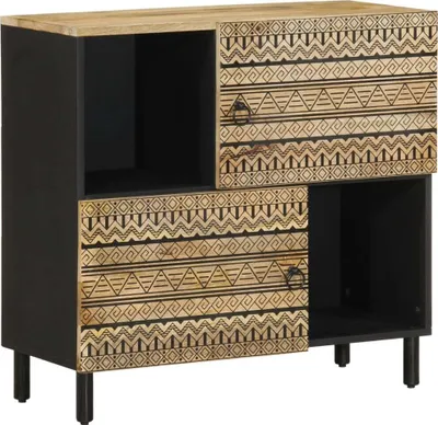 Image de Buffet 80x33,5x75 cm bois de manguier brut massif