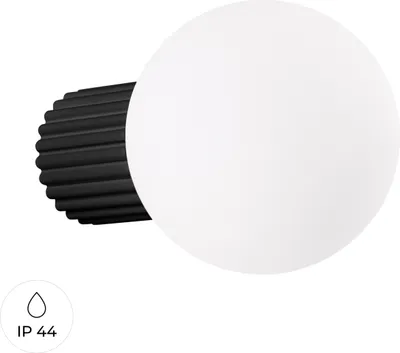 Immagine prodotto di Lampada da parete HALO nera IP44 1xG9 8W alluminio/vetro 12x17x12cm Sollux Lighting