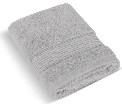 Produktbild von Frottee-Handtuch 50x100cm Streifen 450g grau
