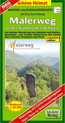 Produktbild von Radwander- und Wanderkarte Malerweg in der Sächsischen Schweiz