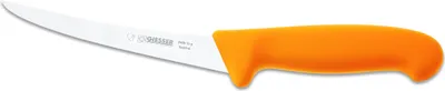 Produktbild von Giesser Messer Ausbeinmesser Fleischermesser rutschfest scharf Klinge gebogen - 15 cm, Flexibel, Gelb