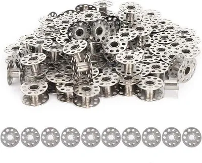 Produktbild von Famanu Nähmaschinen-Spulen 100 Stück - Universelle Metallspulen