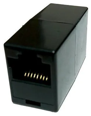 Produktbild von helos RJ45 Modularkupplung: 8P8C, schwarz, lose