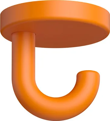 Produktbild von HEWI Haken der Serie 477, Polyamid, matt, in HEWI Farbe 24 (Orange)