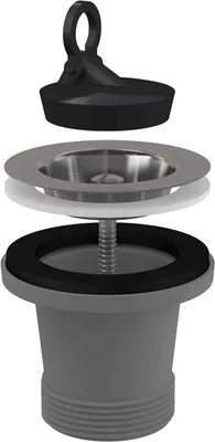 Obrázek produktu pro Dřezová výpust Alca zvýšená 6/4" pro dřez s přepadem A34-ECO
