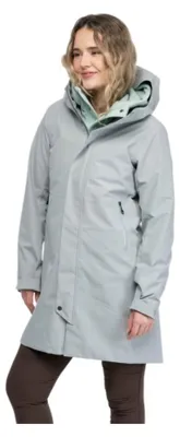 Produktbild von Bergans Damen Winterjacke, wasserdicht, lang geschnitten und mit Kapuze, Grau