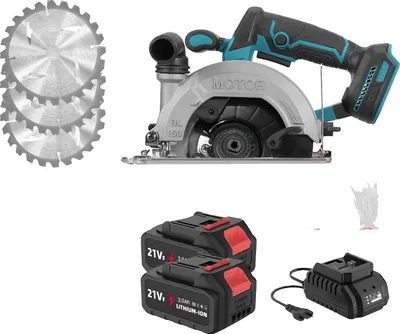 Image de Scie circulaire, moteur brushless, angle de coupe réglable, 2 BATTERIE, EU