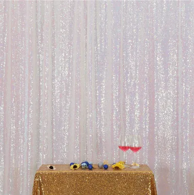 Pailletten Hintergrund Stoff 120x275cm für Hochzeit Party