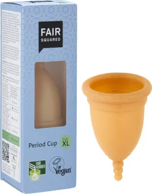 Produktbild von Fair Squared Period Cup XL | 20 ml | aus Naturkautschuk | vegan | wiederverwendbar | ideal für Sport, Reisen und Nacht