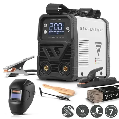 Image de STAHLWERK Poste de soudage à électrodes ARC 200 MD Digital - équipement complet - MMA (E-Hand) & Lift-TIG (DC) jusqu'à 200 A, sans gaz, ARC-Force, Hotstart