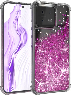 Produktbild von EAZY CASE - Glitzer Hülle kompatibel mit  Xiaomi 13 Glitzer Schutzhülle, Soft Case, Backcover Transparent mit Motiv