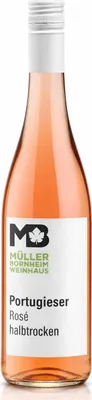 Produktbild von Weinhaus Müller Bornheim 1,0L Flasche Pfälzer Portugieser Rosé halbtrocken FL6 Flaschen