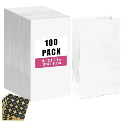 Productafbeelding van Set van 100 Papieren Zakjes met Stickers voor Feestjes