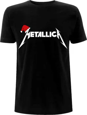 Zdjęcie produktu dla Metallica Santa Hat Logo Black XL Koszulka