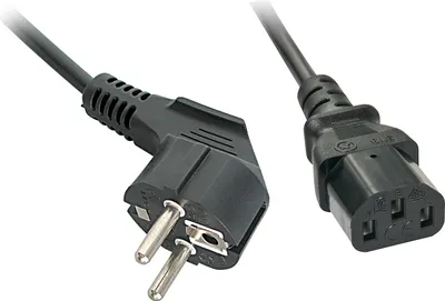Zdjęcie produktu dla LINDY IEC-Netzkabel 2m Schuko-Winkelst. IEC320C13