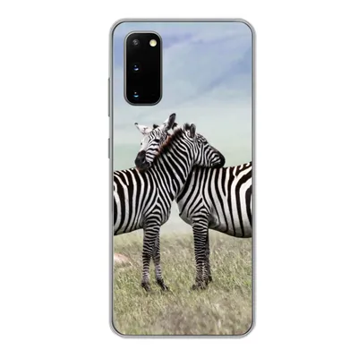 Produktbild von MuchoWow® Handyhülle Schutzhülle Hülle für Samsung Galaxy S20 Zebras - Gras - Schwarz - Weiß Silikon Softcase Handy Hülle - Bild