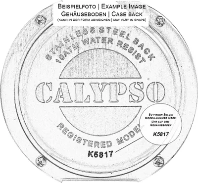 Produktbild von Calypso Uhrenarmband Spezial Anstoß blau Kunststoff K5852/3