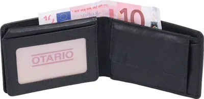 Produktbild von kleine Herrenbörse Brieftasche Leder, schwarz