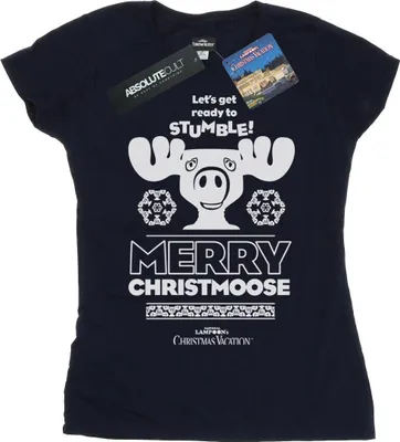 Immagine prodotto di National Lampoon's Christmas Vacation - Maglietta da donna "Merry Christmoose" BI36277 (XXL) (Marineblau)