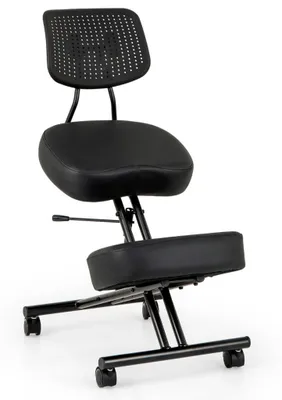 Image de Chaise ergonomique à genoux avec hauteur et dossier réglables