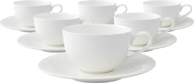 Zdjęcie produktu dla Villeroy & Boch New Cottage Basic filiżanka do cappuccino ze spodkiem 290 ml zestaw 6 sztuk