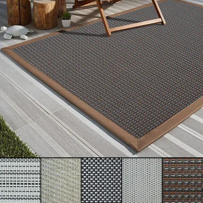 Obrázek produktu pro Venkovní koberec s okrajem z plastu odolný proti povětrnostním vlivům a protiskluzový Modena 70x130 cm