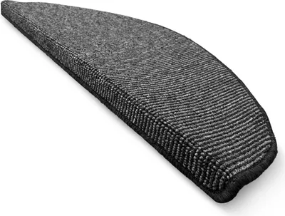 Produktbild von QUEST Treppenmatte halbrund schwarz 1 Stück