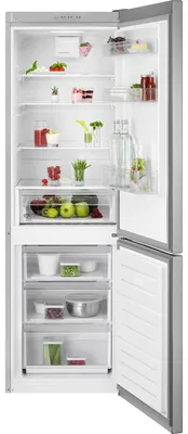 Produktbild von AEG 5000 ColdSense / Freistehende Kühl-Gefrierkombination / 1860 mm / 339 L / LowFrost – weniger Eisbildung ORC5S331EX Edelstahl-Türen, Seiten grau