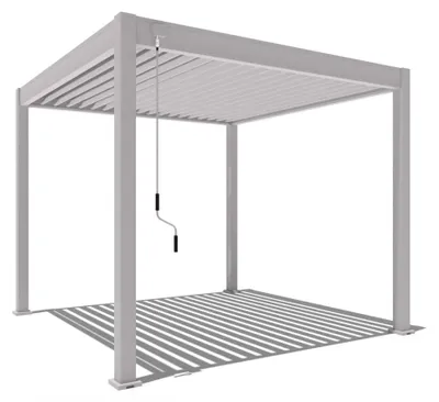 Immagine prodotto di Pergola Weide Classic in alluminio 3x3 m con tetto a lamelle, modello indipendente, colore Ivory Sand