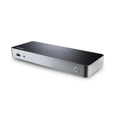 Produktbild von StarTech.com USB C Dockingstation für Zwei Monitore mit 60 W Power Delivery für Windows Laptops - USB C auf HDMI / DVI Dock - USB-C 3.1 Gen 1 Dock mit Laden - Thunderbolt 3 Kompatibel, Kabelgebunden, USB 3.2 Gen 1 (3.1 Gen 1) Type-C, 60 W, 3,5 mm, 10,100,1000 Mbit/s, IEEE 802.3, IEEE 802.3ab, IEEE 802.3u
