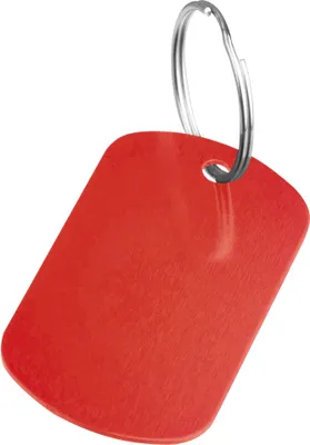 Produktbild von Schlüsselanhänger "Metallplättchen" / Farbe: rot