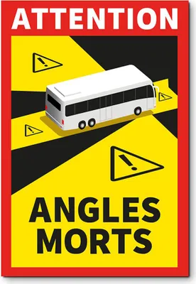 Produktbild von Pack 3 Aufkleber "Toter Winkel" Für Bus 17x25cm