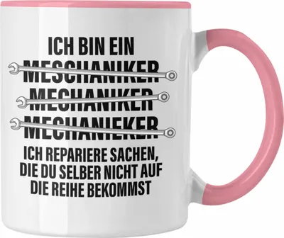 Produktbild von Trendation - KFZ Mechaniker Geschenk Lustig Tasse Automechaniker Werkstatt Tasse (Rosa)