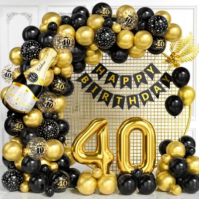 Produktbild von Omgoods – Deko-Set für den 40. Geburtstag mit Ballons und Banner