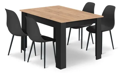 Immagine prodotto di Set da pranzo - Leobert - Wat - Nero - 120 x 80 cm - 5 pezzi