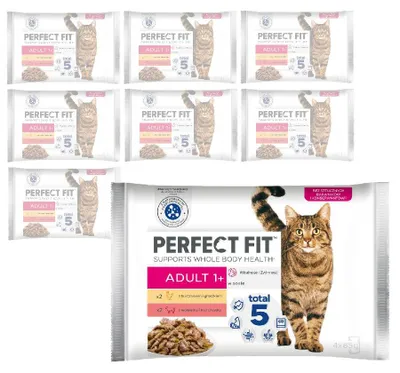 Produktbild von Perfect Fit Adult 32x85g Feuchtfutter für Katzen mit Huhn und Rind in Sauce