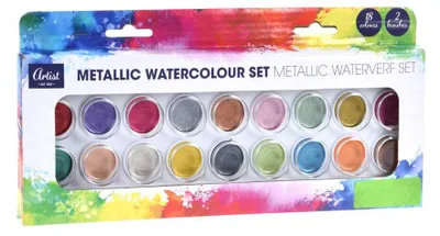 Produktbild von Aquarell -Set Metallic, 18 Farben