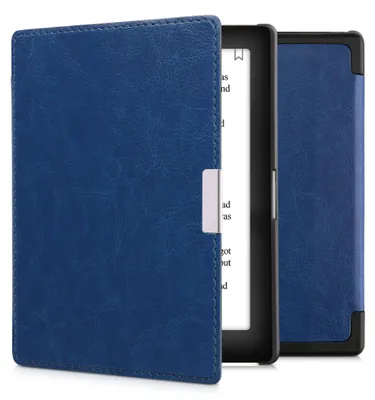 Produktbild von kwmobile Klapphülle kompatibel mit Kobo Aura Edition 1 Hülle - eReader Case aus Kunstleder - Cover - Blau